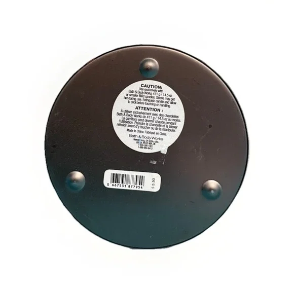 Bath & Body Works Silver Color Flower Tulip Vine Pattern 3-Wick Candle Holder - Picture 3 of 3